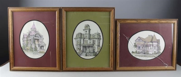LOT OF 3: FAMOUS CALIFORNIA VICTORIAN HOUSE PRINTS