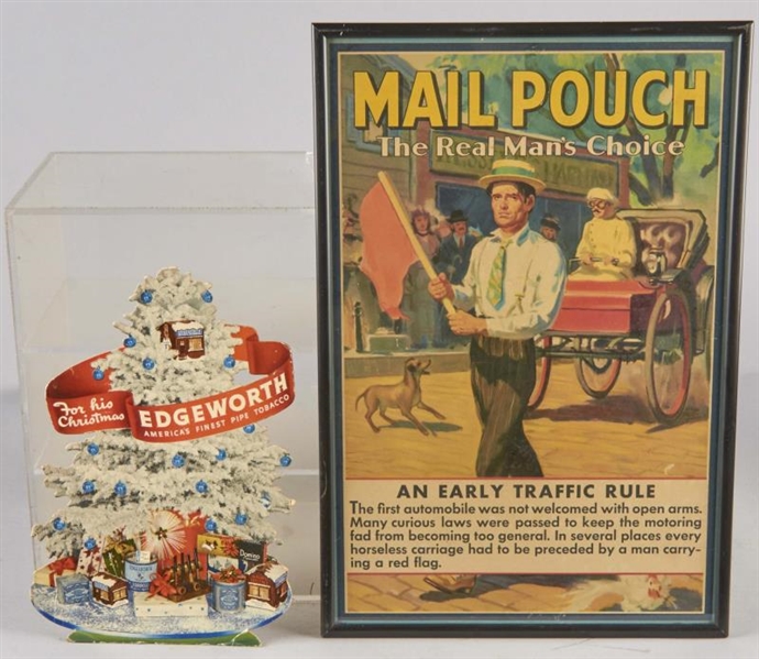LOT OF 2: MAIL POUCH, EDGEWORTH TOBACCO ADS       