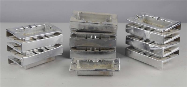 LOT OF 18: NICKEL PLATED ASHTRAY INSERTS          