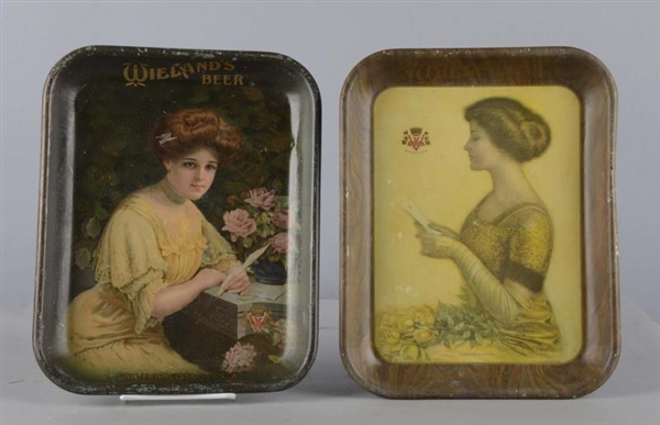 LOT OF 3: TIN LITHO BEER SERVING TRAYS            