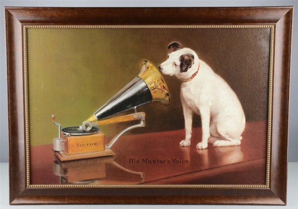 VICTOR HIS MASTERS VOICE NIPPER PAINTING         
