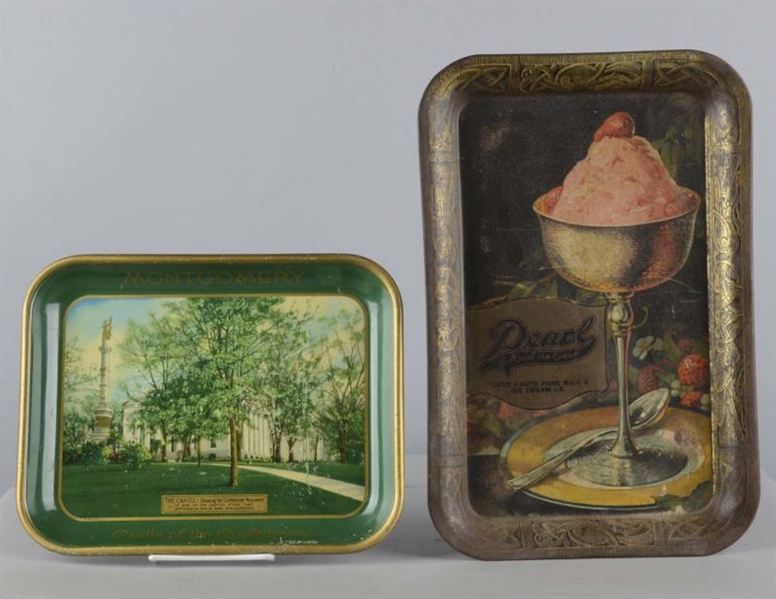 LOT OF 2: TIN LITHO SERVING TRAYS                 