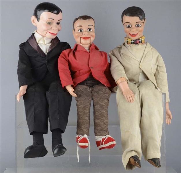 LOT OF 3: VENTRILOQUISTS DUMMY STYLE TOY DOLLS   