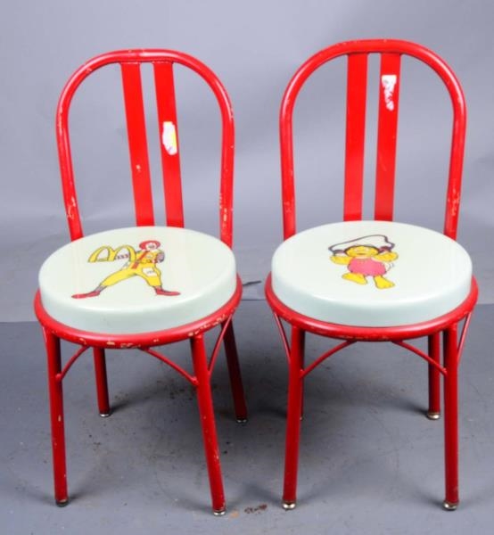 LOT OF 2: MCDONALDS FAST FOOD RESTAURANT CHAIRS  