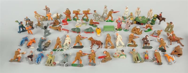 LOT OF LEAD FIGURES - MILITARY & OTHER.           