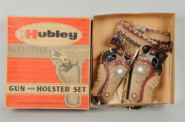 HUBLEY BOXED GUN & HOLSTER SET.                   
