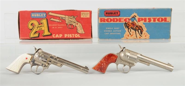LOT OF 2: HUBLEY BOXED TOY GUNS.                  