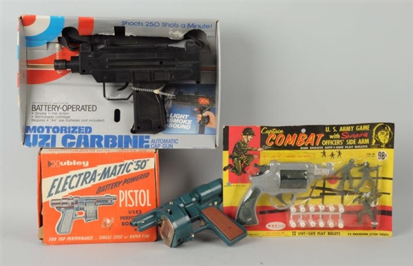 LOT OF 3: ASSORTED TOY GUNS.                      