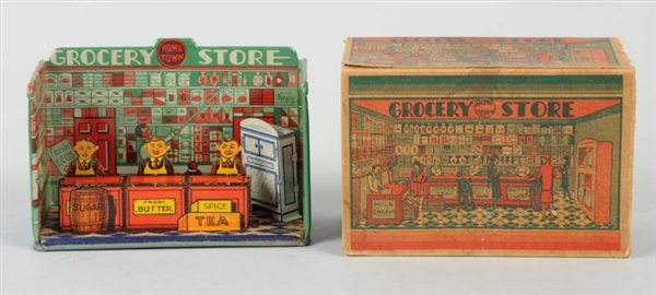BOXED MARX TIN LITHO GROCERY STORE.               