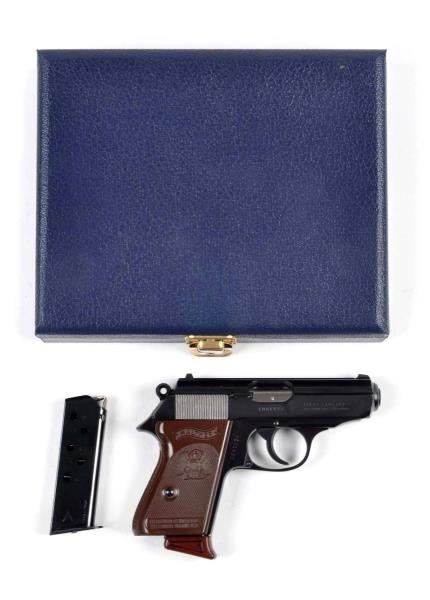 **CASED WALTHER MODEL PPK SEMI AUTOMATIC PISTOL.  