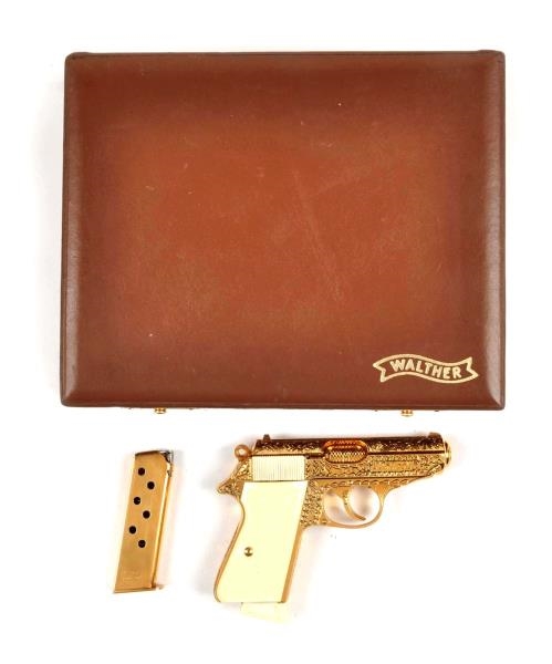 **DELUXE ENGRAVED-GOLD PLATED WALTHER PPK-S PISTOL