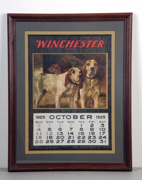 1925 WINCHESTER CALENDAR WITH DOGS.               