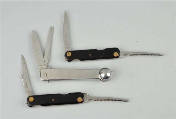 LOT OF 3: ASSORTED KNIFES.                        