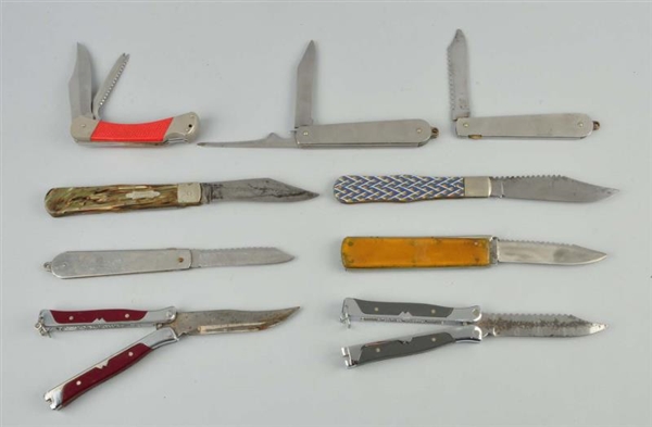 LOT OF 9: ASSORTED POCKET KNIFES.                 