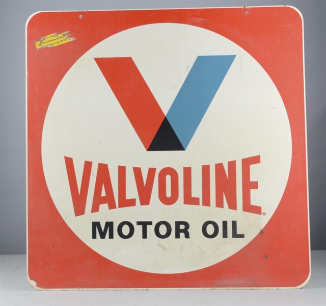 VALVOLINE MOTOR OIL DOUBLE SIDED TIN SIGN         