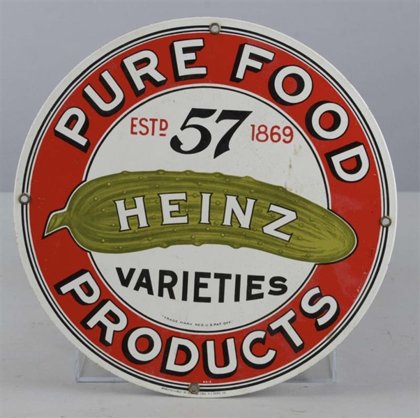 REPRODUCTION ROUND HEINZ SIGN                     