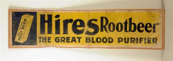 VERY EARLY HIRES ROOT BEER CANVAS BANNER.         