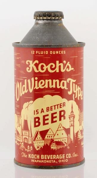 KOCHS OLD VIENNA TYPE CONE TOP BEER CAN.         