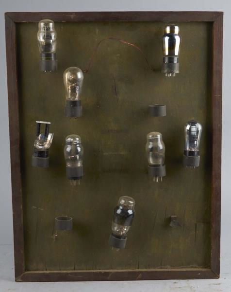 VACUUM TUBE COLLECTION ON DISPLAY BOARD           