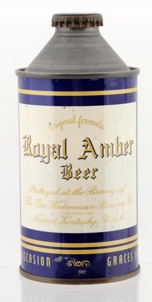 ROYAL AMBER CONE TOP BEER CAN.                    