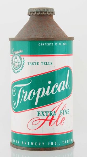 TROPICAL EXTRA FINE ALE CONE TOP BEER CAN.        
