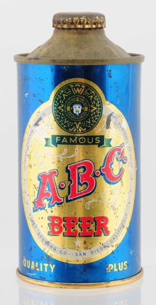 A.B.C. BEER LOW PROFILE CONE TOP CAN.             