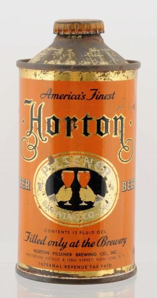 HORTON PILSENER BEER CONE TOP BEER CAN.           