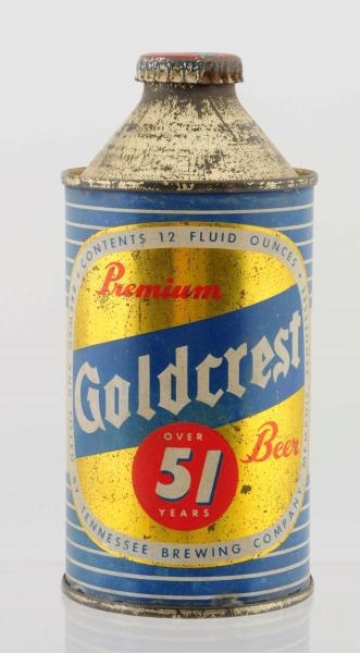 GOLD CREST PREMIUM BEER CONE TOP CAN.             
