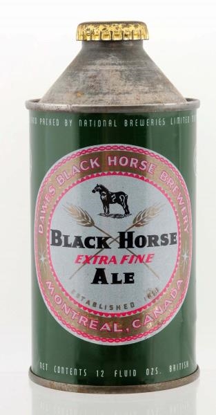 BLACK HORSE EXTRA FINE ALE CONE TOP BEER CAN.     