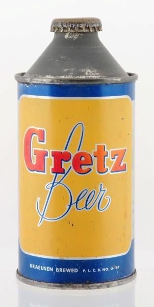 GRETZ BEER CONE TOP BEER CAN.                     
