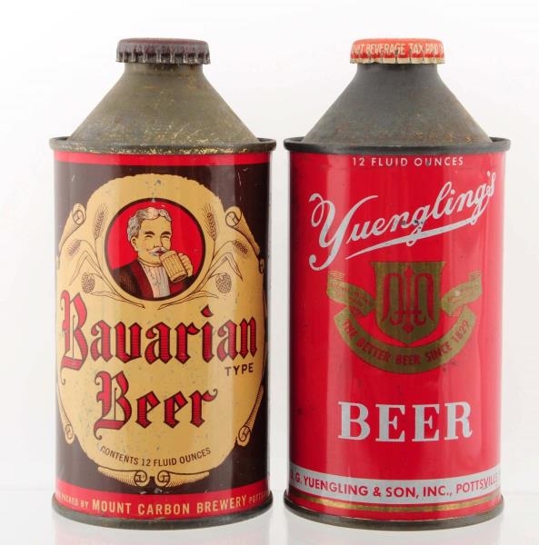 LOT OF 2: BAVARIAN & YUENGLINGS CONE TOP CANS.   