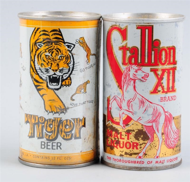 LOT OF 2: STALLION XII,TIGER BEER CANS            