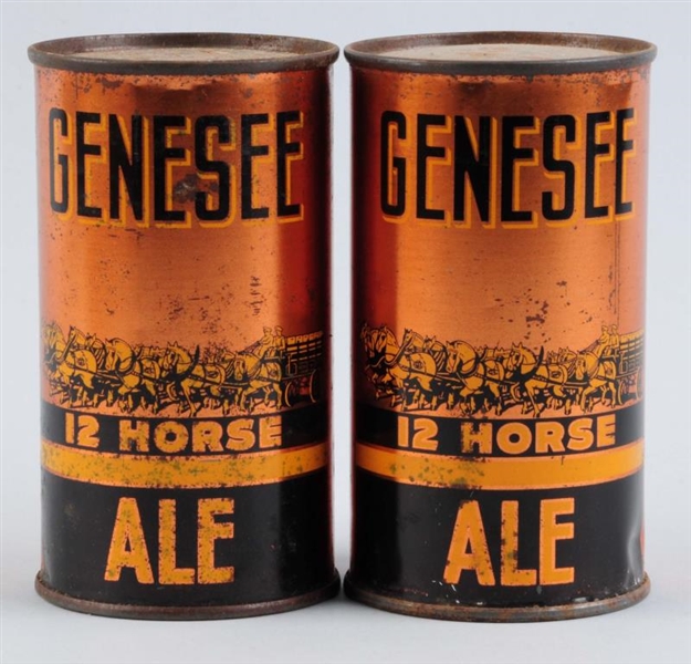 LOT OF 2: GENESEE ALE FLAT TOP CANS.              