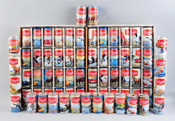 LOT OF 69: SCHMIDTS  BEER CANS WITH WILDLIFE.    