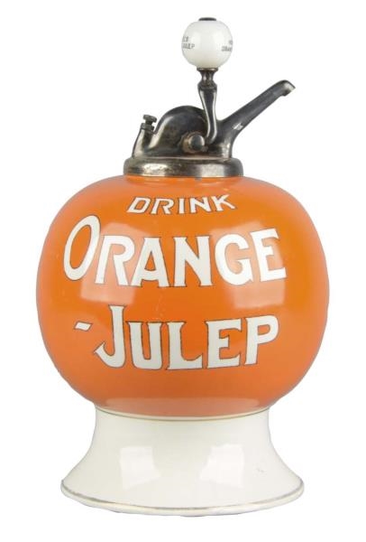 DRINK ORANGE-JULEP CERAMIC SYRUP DISPENSER        