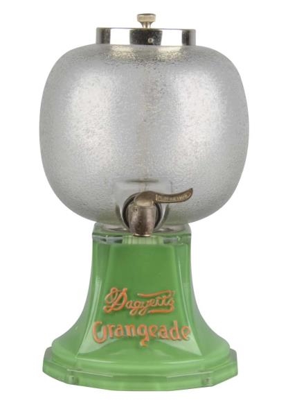 GLASS DAGGETTS ORANGEADE SODA SYRUP DISPENSER    