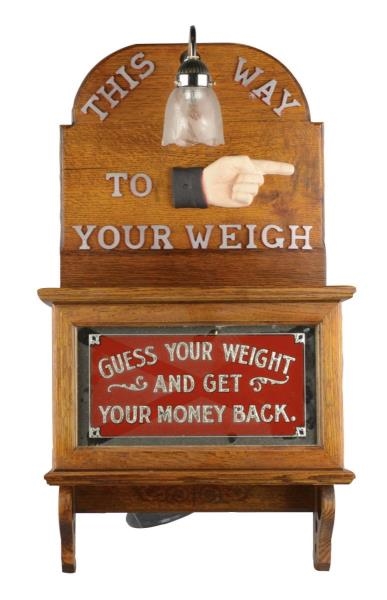 GUESS YOUR WEIGHT SCALE LIGHTED SIGN              