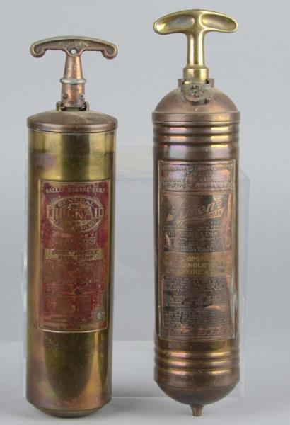 LOT OF 2: BRASS FIRE EXTINGUISHERS                