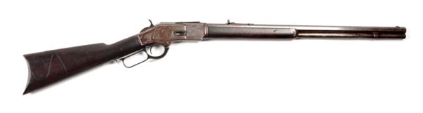 ENGRAVED MODEL 1873 WINCHESTER LEVER ACTION RIFLE.