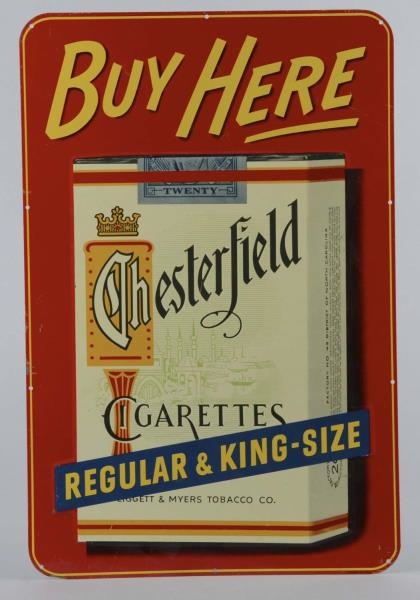 CHESTERFIELD CIGARETTES TIN SIGN                  