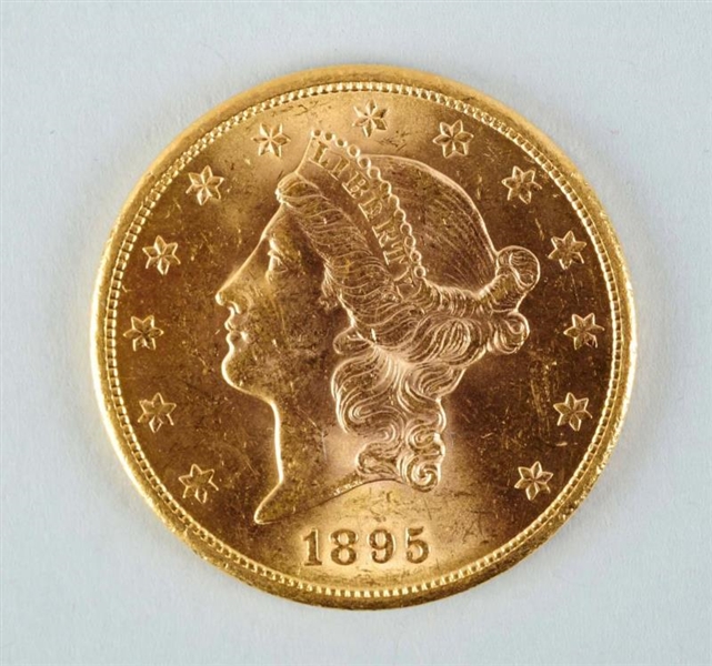 1895 S $20  GOLD LIBERTY DOUBLE EAGLE.            