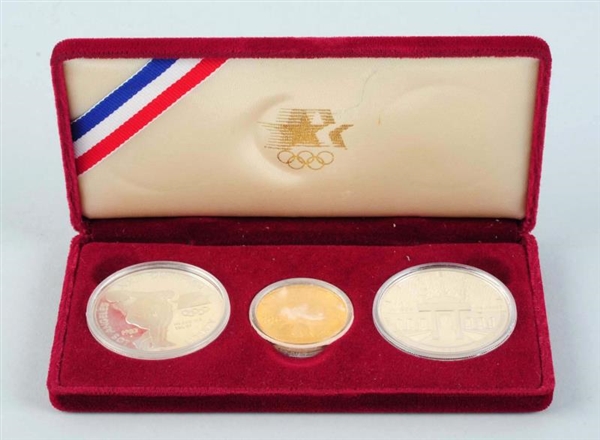 1984 GOLD & SILVER OLYMPIC COINS.                 