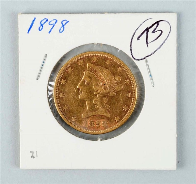 1898 $10 GOLD LIBERTY EAGLE.                      
