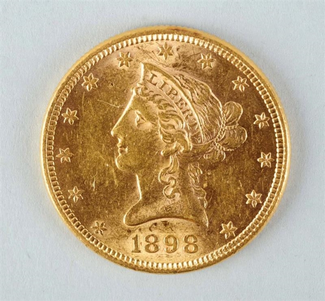 1898 $10 GOLD LIBERTY EAGLE.                      