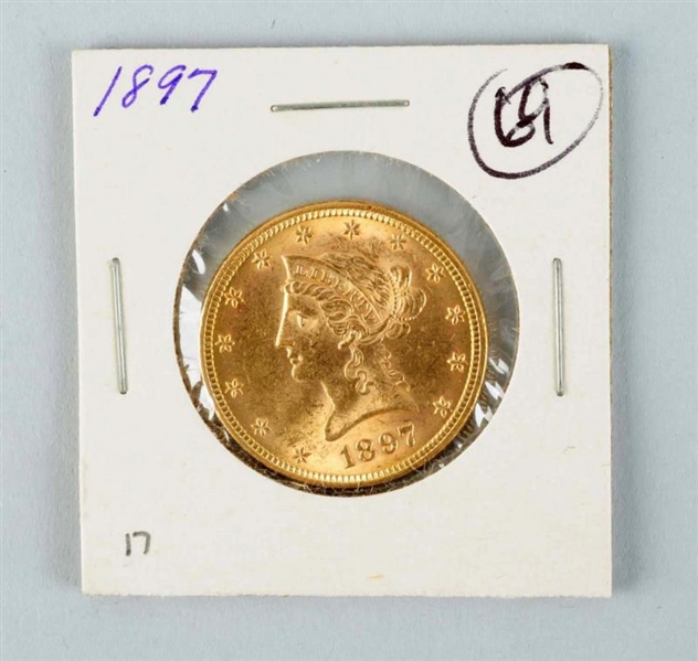1897 10$ GOLD LIBERTY EAGLE.                      