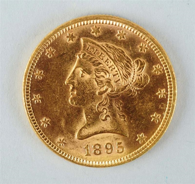 1895 $10 GOLD LIBERTY EAGLE.                      