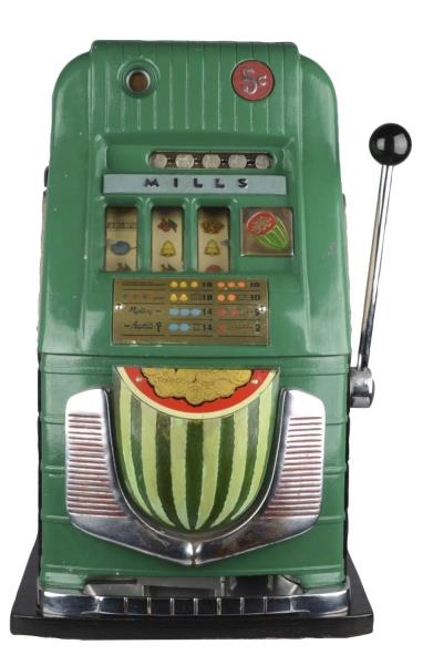 ***5¢ MILLS MELON HIGH TOP SLOT MACHINE           