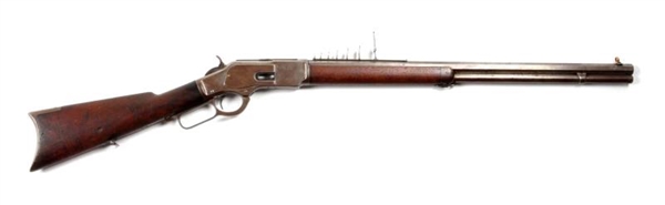 RARE WINCHESTER MODEL 1873 7-LEAF EXPRESS RIFLE.  