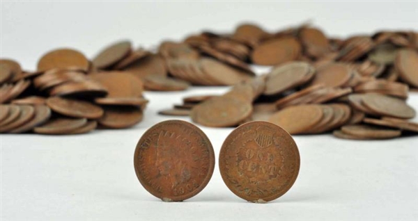 LOT OF 500: 1900 INDIAN CENTS.                    