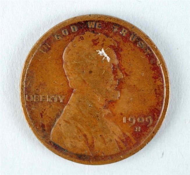 1909 S VDB LINCOLN PENNY.                         